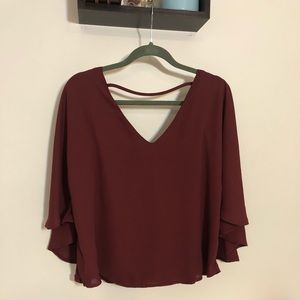 Beautiful Silky Cape Blouse